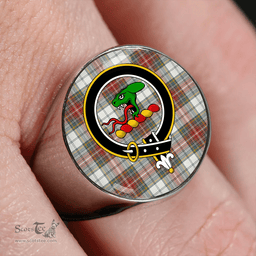 Scottish MacBeth Dress Weathered Clan Tartan Ring - Crest Classic Scottish Plaid Tartan Plaid