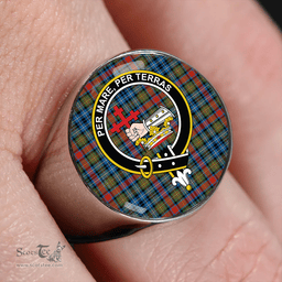 Scottish MacDonald of P.E. Island (Donald of P.E. Island) Ancient Clan Tartan Ring - Crest Classic Scottish Plaid Tartan Plaid