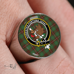 Scottish MacKinnon Hunting Modern Clan Tartan Ring - Crest Classic Scottish Plaid Tartan Plaid