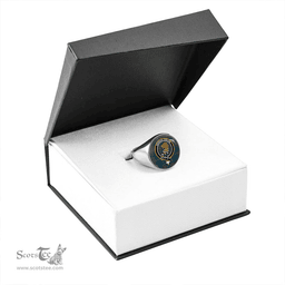 Scottish Melville #2 Modern Clan Tartan Ring - Crest Classic Scottish Plaid Tartan Plaid