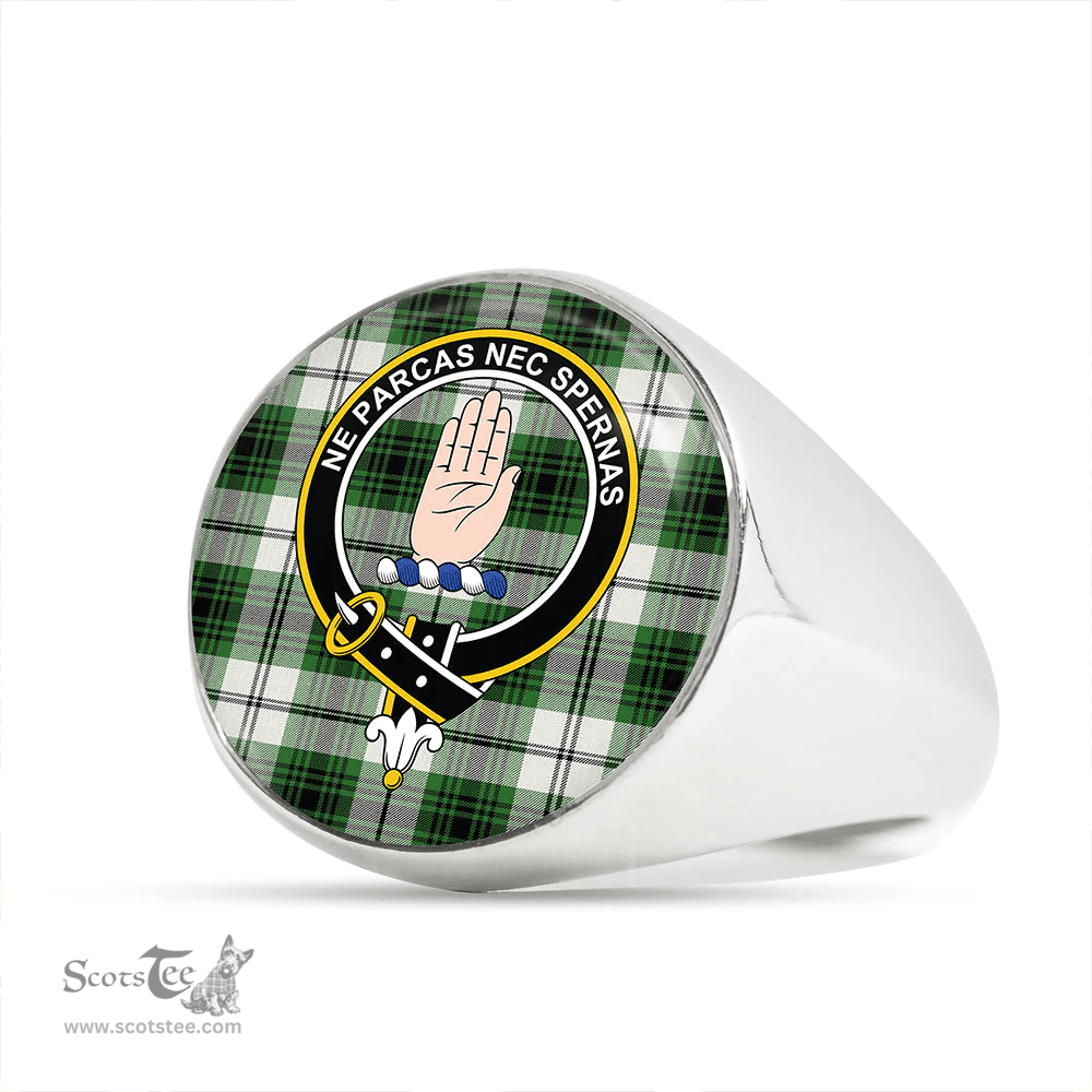 Scottish Lamont Dress Ancient Clan Tartan Ring - Crest Classic Scottish Plaid Tartan Plaid