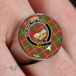Scottish MacDonald of Glenaladale (Donald of Glenaladale) 2006 Ancient Clan Tartan Ring - Crest Classic Scottish Plaid Tartan Plaid