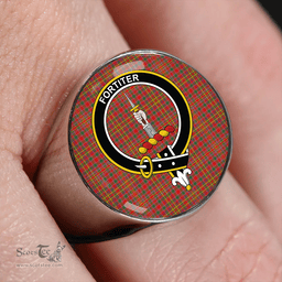 Scottish MacAlister (Gourlay Steele Collection) Modern Clan Tartan Ring - Crest Classic Scottish Plaid Tartan Plaid