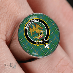 Scottish Hay Hunting Ancient Clan Tartan Ring - Crest Classic Scottish Plaid Tartan Plaid