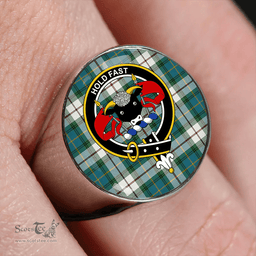 Scottish MacLeod Dress Special Ancient Clan Tartan Ring - Crest Classic Scottish Plaid Tartan Plaid