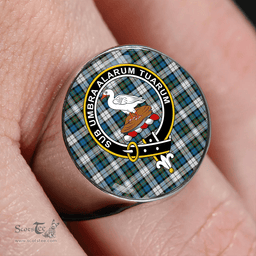 Scottish Lauder Dress Ancient Clan Tartan Ring - Crest Classic Scottish Plaid Tartan Plaid