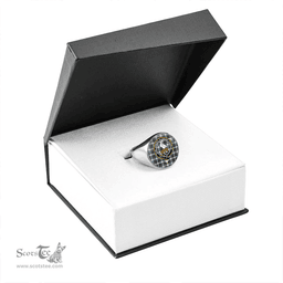 Scottish Lauder Dress Ancient Clan Tartan Ring - Crest Classic Scottish Plaid Tartan Plaid