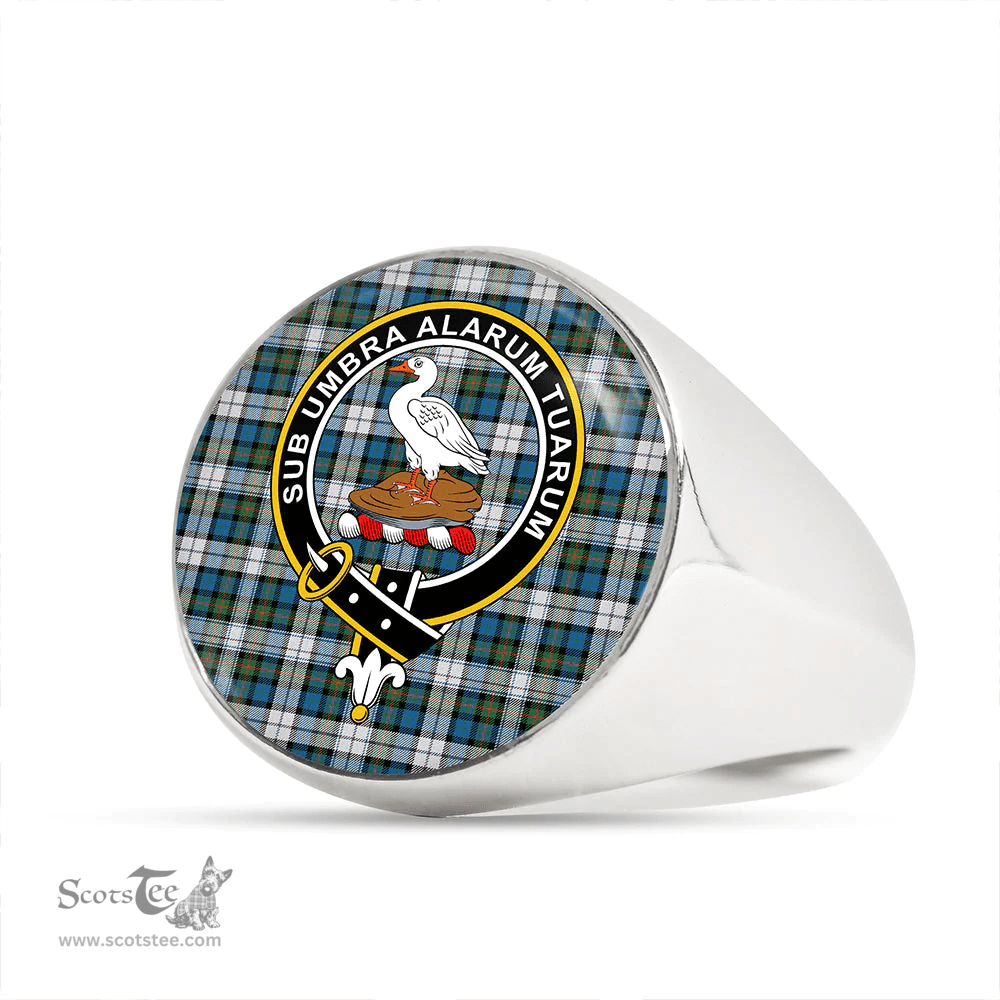 Scottish Lauder Dress Ancient Clan Tartan Ring - Crest Classic Scottish Plaid Tartan Plaid
