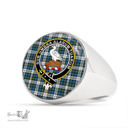 Scottish Lauder Dress Ancient Clan Tartan Ring - Crest Classic Scottish Plaid Tartan Plaid