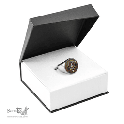 Scottish Matheson Hunting (Highland Society of London) Ancient Clan Tartan Ring - Crest Classic Scottish Plaid Tartan Plaid