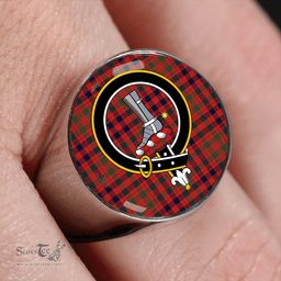 Scottish MacColl Old (MacCall Old) Modern Clan Tartan Ring - Crest Classic Scottish Plaid Tartan Plaid