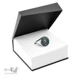 Scottish Murray of Elibank Ancient Clan Tartan Ring - Crest Classic Scottish Plaid Tartan Plaid