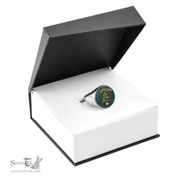 Scottish MacKenzie (Seaforth) Highland No 2 Ancient Clan Tartan Ring - Crest Classic Scottish Plaid Tartan Plaid
