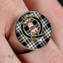 Scottish Menzies 1938 Modern Clan Tartan Ring - Crest Classic Scottish Plaid Tartan Plaid