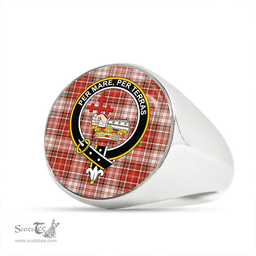 Scottish MacDougal Dress Ancient Clan Tartan Ring - Crest Classic Scottish Plaid Tartan Plaid
