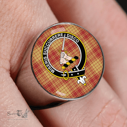Scottish MacMillan Dress Weathered Clan Tartan Ring - Crest Classic Scottish Plaid Tartan Plaid