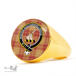 Scottish MacMillan Dress Weathered Clan Tartan Ring - Crest Classic Scottish Plaid Tartan Plaid