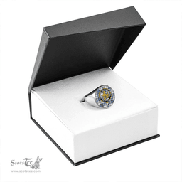 Scottish MacPherson Dress Royal Blue #2 Modern Clan Tartan Ring - Crest Classic Scottish Plaid Tartan Plaid