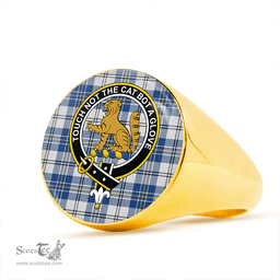 Scottish MacPherson Dress Royal Blue #2 Modern Clan Tartan Ring - Crest Classic Scottish Plaid Tartan Plaid
