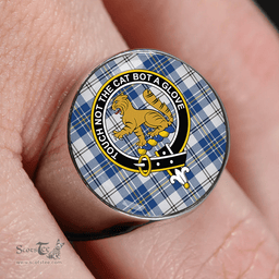 Scottish MacPherson Dress Royal Blue #2 Modern Clan Tartan Ring - Crest Classic Scottish Plaid Tartan Plaid