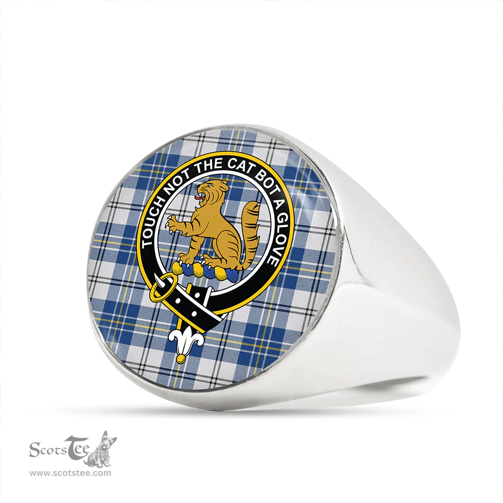 Scottish MacPherson Dress Royal Blue #2 Modern Clan Tartan Ring - Crest Classic Scottish Plaid Tartan Plaid