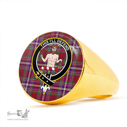 Scottish MacFarlane Lord Lyon sett Modern Clan Tartan Ring - Crest Classic Scottish Plaid Tartan Plaid