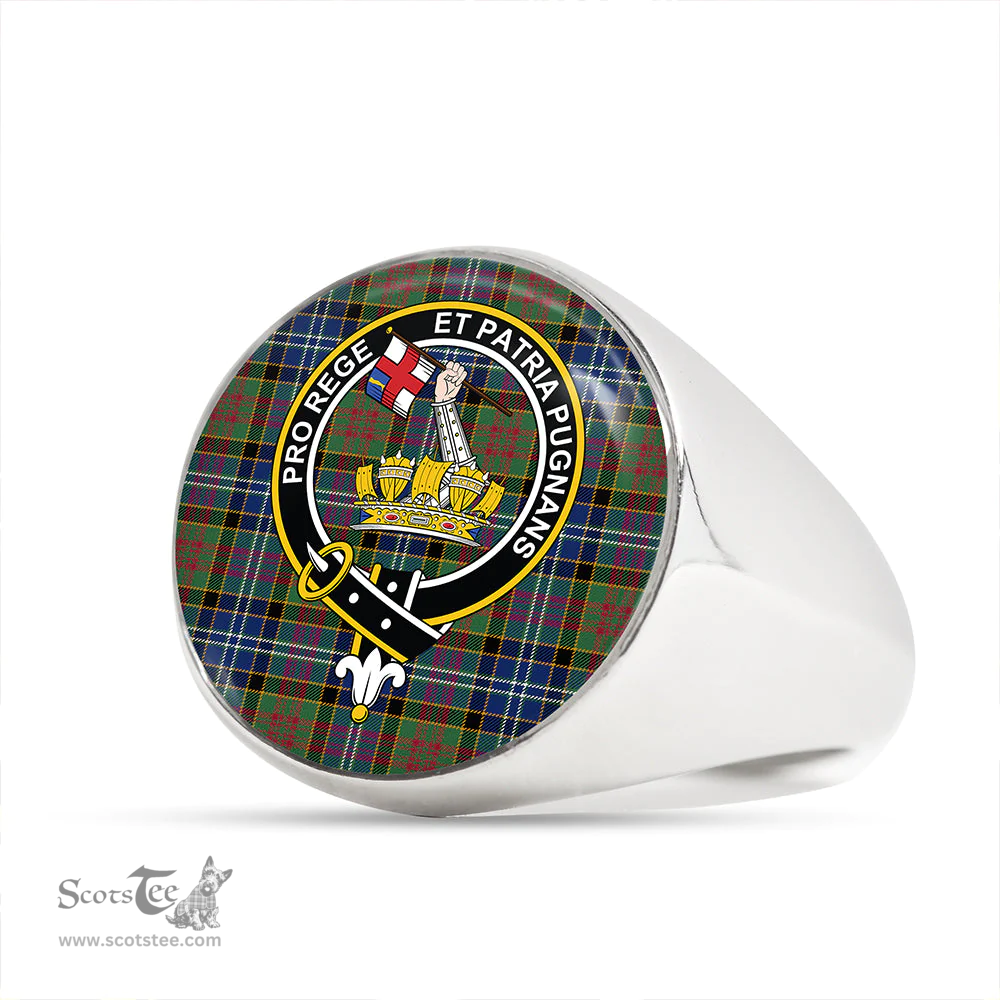 Scottish Paisley Drennan (Drennan Drennan) Modern Clan Tartan Ring - Crest Classic Scottish Plaid Tartan Plaid