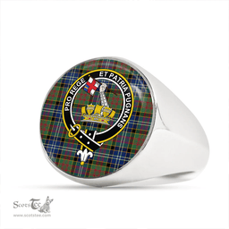 Scottish Paisley Drennan (Drennan Drennan) Modern Clan Tartan Ring - Crest Classic Scottish Plaid Tartan Plaid