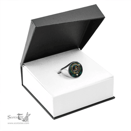 Scottish MacAulay of Lewis Modern Clan Tartan Ring - Crest Classic Scottish Plaid Tartan Plaid