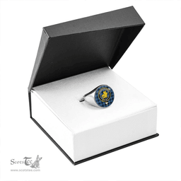Scottish MacIver of Strome Ancient Clan Tartan Ring - Crest Classic Scottish Plaid Tartan Plaid
