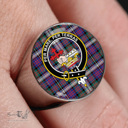 Scottish MacDonald Dress Dance (Donald Dress Dance) Clan Tartan Ring - Crest Classic Scottish Plaid Tartan Plaid