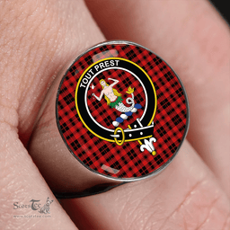 Scottish Murray of Ochtertyre Modern Clan Tartan Ring - Crest Classic Scottish Plaid Tartan Plaid