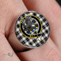 Scottish MacFie of Colonsay Dress (MacPhee of Colonsay Dress) Ancient Clan Tartan Ring - Crest Classic Scottish Plaid Tartan Plaid