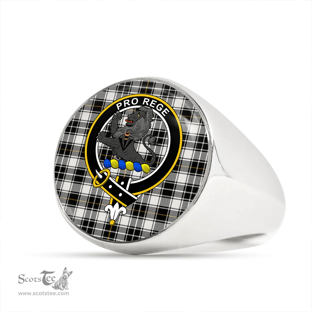 Scottish MacFie of Colonsay Dress (MacPhee of Colonsay Dress) Ancient Clan Tartan Ring - Crest Classic Scottish Plaid Tartan Plaid