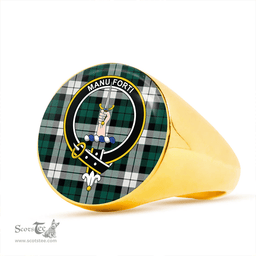 Scottish MacKay Dress Modern Clan Tartan Ring - Crest Classic Scottish Plaid Tartan Plaid