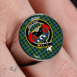 Scottish MacLeod of Skye Ancient Clan Tartan Ring - Crest Classic Scottish Plaid Tartan Plaid