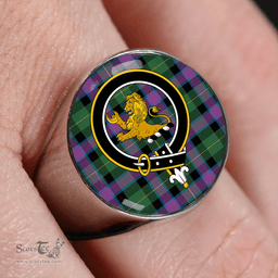 Scottish Martin Hunting Ancient Clan Tartan Ring - Crest Classic Scottish Plaid Tartan Plaid