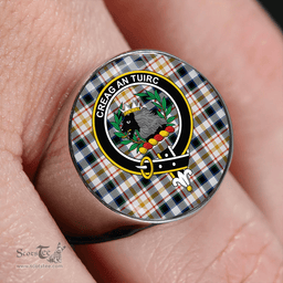 Scottish MacLaren Albino Dance Modern Clan Tartan Ring - Crest Classic Scottish Plaid Tartan Plaid
