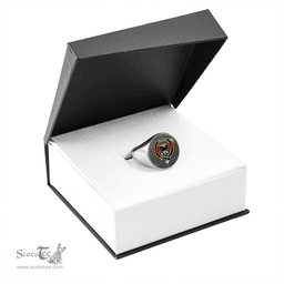 Scottish MacLeod of Skye Weathered Clan Tartan Ring - Crest Classic Scottish Plaid Tartan Plaid