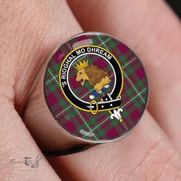 Scottish MacGregor Hunting (Gregor Hunting) Modern Clan Tartan Ring - Crest Classic Scottish Plaid Tartan Plaid