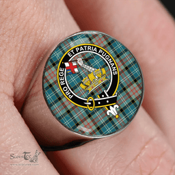 Scottish Paisley District (Drennan District) Clan Tartan Ring - Crest Classic Scottish Plaid Tartan Plaid
