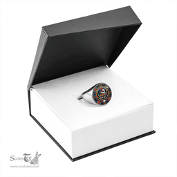 Scottish Skene of Cromar (Cant version) Ancient Clan Tartan Ring - Crest Classic Scottish Plaid Tartan Plaid