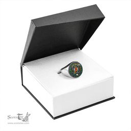 Scottish Smith (Gow Hunting) Ancient Clan Tartan Ring - Crest Classic Scottish Plaid Tartan Plaid