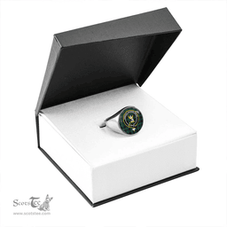 Scottish Stewart Hunting Modern Clan Tartan Ring - Crest Classic Scottish Plaid Tartan Plaid