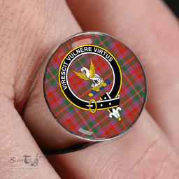 Scottish Stewart of Ardshiel Ancient Clan Tartan Ring - Crest Classic Scottish Plaid Tartan Plaid