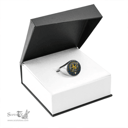 Scottish Smith (MacGowan Hunting) Modern Clan Tartan Ring - Crest Classic Scottish Plaid Tartan Plaid