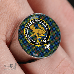 Scottish Smith (MacGowan Hunting) Modern Clan Tartan Ring - Crest Classic Scottish Plaid Tartan Plaid