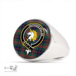 Scottish Stewart of Appin Hunting Modern Clan Tartan Ring - Crest Classic Scottish Plaid Tartan Plaid
