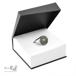 Scottish Urquhart #2 Weathered Clan Tartan Ring - Crest Classic Scottish Plaid Tartan Plaid