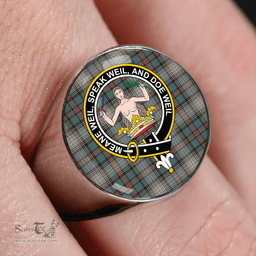 Scottish Urquhart #2 Weathered Clan Tartan Ring - Crest Classic Scottish Plaid Tartan Plaid